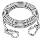 5 Metre Stainless Steel Clothesline Rope with Carabiner Hooks | Heavy-Duty Rust-Resistant Cloth Drying Wire | Strong Hanging Dori for Balcony, Bathroom, Terrace, Indoor & Outdoor Use