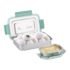 Cortina Toiletry Bag | Luxury Cute Travel Make Up Hanging Wash Bag | Cosmetic Waterproof Hanging Toiletries Bags | Personalised with Pearl Zipper – Green