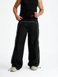 LEXREX Loose Fit Men Black Trousers