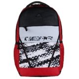 Gear School Bp04 38L Large Water Resistant School Bag/Casual 5 Compartment Backpack/Daypack/Travel Standard Backpack/Kids Bag/College Bag For Boys/Girls/Men/Women (Red-Black)