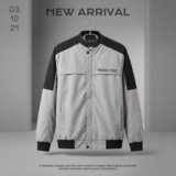 LIZBEE Full Sleeve Colorblock Men Jacket