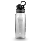 ATTRO Gym mate 1 Liter Water Bottle – BPA-Free, Leak-Proof, Durable Sports Bottle with Measurement Markings, Flip-Top Lid, and Carry Handle – Black