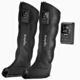 Lifelong Air Compression Leg & Foot Massager Machine for Pain Relief | 4000mAh Cordless Feet Massager with 240mmHg Pressure & 5Air Chambers | 2 Controllers, 7Intensities, 5Modes for Muscle Relaxation