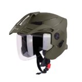 Steelbird SBH-23 Brutal ISI Certified Open Face Helmet Men and Women with Skull Cap