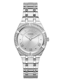 GUESS Round 36mm Silver Dial Analog Women Watch – GW0033L1