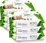 babio NOVEL Baby Wipes 80 Sheets pack of 6 | with Lid(480 Wipes)
