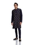 Amazon Brand – Symbol Men’s 41″ Kurta & Churidar Set_SY-A23-MNA-FKTC-239_Navy_S