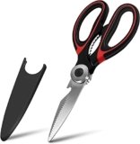 Carrot – Kitchen Scissor for General Use, Heavy Duty Kitchen Raptor Meat Shears, Cooking Scissors, Stainless Steel Multi-Function Scissors for Food, Chicken, Poultry, Fish, Pizza, Herbs (PACK OF 1)