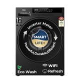 Haier 7 Kg AI One Touch, AI Smart Wash (AI-DBT), PuriSteam, 525mm Super Drum, In-Built Heater,WI-FI, Fully Automatic Front Load Washing Machine, (EFL70-IM12F3BKU1 | Black)
