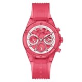 Guess Round 39mm Red Dial Analog Women Watch – GW0438L4