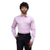 Raymond Cotton Men’s Solid Slim Shirt (RMSX12121-R4_Red, 42