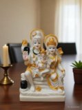 tej Shiv Parivar Statue Murti God Shiva Idol Showpiece – (PolyResin, White) Decorative Showpiece  –  12 cm(Polyresin, White)