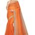 RANI SAAHIBA Women’s Bandhej Printed Chiffon Saree Without Blouse (SKR12181_Pink)
