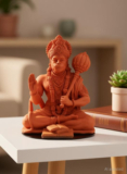 SMRK Hanuman Idol For Car Dashboard, Temple, Diwali Gift, Home Decor, Festivals Decorative Showpiece  –  9 cm(Resin, Orange)