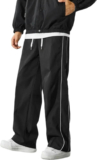 Blacktail Striped Men Black Track Pants