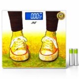 ANT Flora Sports Digital Bathroom Weighing Scale, 180 kg Capacity, High Precision Sensors, Wide LCD Display, 5 mm Tempered Glass Body Weight Machine for Home & Gym with 30 Months Warranty