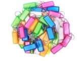 Storite 25 Pcs Keyring & Keychain with Name Tag Labels, Multicolor
