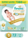 Pampers Premium Care Pant Diapers – S(72 Pieces)