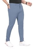 Urban Buccachi Men’s Silver Slim Fit High-Rise Lycra Blend Stretchable Trousers – Casual & Office Wear