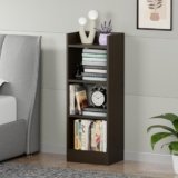 Lukzer 3 Layer Engineered Wood Multipurpose Rack Bookshelf Storage Organizer Stand (MR-010/Wenge/80x33x22cm) – Modern Wenge Bookshelf Storage for Home Organization