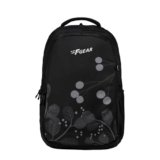 F Gear Century Black 27L School Backpack, Raincover, Water-Resistant
