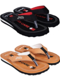 WALKUM Women Slippers(Black, Tan , 6)