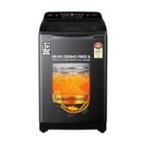 Haier 11 Kg, In-Built Heater, Front Panel Design, NZP Technology, Oceanus Wave Drum, Fully Automatic Top Load Washing Machine (ETL110-HC8S8 | Black)
