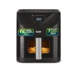 Glen Digital Air Fryer 6L | 1500W | Temperature & Timer Control |7 Preset Menu & Digital Display | Multi-Function Glass Airfryer, Bake, Grill, Fry & Roast | Auto Shut Off | Non Stick Basket |