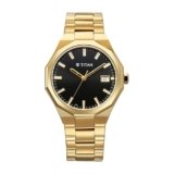 Titan Dodecagon Analog with Brown Dial Rose Gold Stainless Steel Strap Watch for Men – 90212YM01