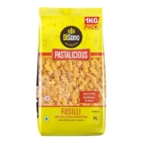 DiSano Fusilli Pasta 1kg, Healthy Pasta, Made with 100% Durum Wheat Semolina, 100% Suji, No Maida, Source of Protein & Fibre, Non-Sticky