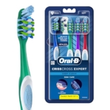 Oral-B Criss Cross Gum Care Soft Toothbrush For Adults, Soft Bristles, Healthier Gums, Multicolour Tooth Brush Set, Oral B Dentist Recommended Brand (Family Pack of 4)