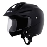 Vega Crux ISI Certified Flip-Up Helmet for Men and Women with Clear Visor(Black, Size:M)