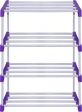 ANR STORE Plastic Collapsible Shoe Stand(BLUE, 4 Shelves, DIY(Do-It-Yourself))