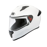 Studds Thunder Full Face Helmet with Clear Visor (White M)