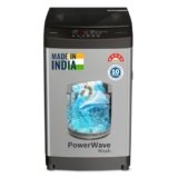 Bosch 8 kg 5 Star Fully Automatic Top Load Washing Machine,PowerWave Wash,Inbuilt Dual Lint Filter, Stainless Steel VarioDrum with 5 fin Pulsator, Flex Drain, Water Save,Dark Grey (WOE80AH0IN)