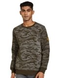 Amazon Brand – INKAST Men’s Cotton Blend Hooded and Crew Neck Regular Fit Sweatshirt(Aw21Inksw07_Olive Camo1_Large)