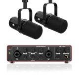 Audio Array Complete Podcast Bundle | Dual USB/XLR Dynamic Microphones with Audio Interface 24bit / 192kHz|Metal Body|Pro Streaming & Recording Kit for PC, Mac & Mobile – PB-03
