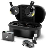 Audio Array Mic for YouTube Wireless, Microphone with Charging Case, AI Noise Reduction, 50H Battery, 230ft Range, Wireless Mic for YouTube, Phone, Android, Camera, iPad & Laptop | AM-W22_v2