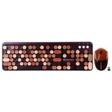 ZEBRONICS Newly launched Companion 301 2.4GHz Wireless Keyboard & Mouse Combo with UV Printed, Retro Style Keys, 104 + 12 Integrated Multimedia Keys, 1600 DPI, High Precision (Brown)