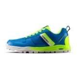 Hundred PitchStrike Cricket Shoes|Multi-Surface Grip with TerraSpike Outsole|Energy Layer Midsole|Lightweight, Breathable | Ideal for Turf, Ground & Hard Surfaces (Blue/Lime/White;UK 8)