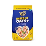 Yogabar Instant Oats 1Kg | Premium, Ready to Cook, Gluten Free Oats with High Fibre, 100% Whole Grain, Non-GMO, 1Kg