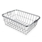 Vipron Stainless Steel Dish Drying Rack for Kitchen Sink – Large Rectangular Wire Dish Basket with Handles for Plates, Bowls, Cups & Cutlery – Rustproof Metal Dish Drainer & Kitchen Organizer