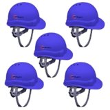 Robustt X Shree JEE Safety Helmet Executive Ratchet Type Adjustment, Protection for Outdoor Work Head Safety Hat with Sweat Band (Blue, Pack of 5)