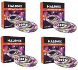 Halonix 10 Meter Multicolor 11W LED Rope Light |8 Light Modes | IP65 Certified, BIS Approved | Fairy Light, String Light | Direct Plug-in | Pack of 4 | Diwali Lights for Decoration for Home