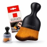 Ultra Soft Detailing Brush Set (1 PCS) – Scratch-Free Cleaning Brush with Dust Shield Cover, Ergonomic Handle for Car Interior, Dashboard, AC Vents, Keyboard & Home Cleaning (Black & Brown)