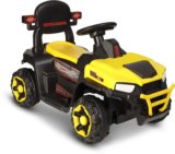 Miss & Chief Super Speedo Rechargeable Car 6V & 6.5Ah Battery| Bluetooth & USB Music Player Car Battery Operated Ride On(Yellow)