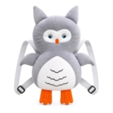 GLUN® Baby Head Protector Backpack, Pack of 1 Cute Owl Soft Cushioning, Adjustable Shoulder Belt, Head Protection Back for 6-18 Month Toddler Kids