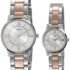 TIMEX Classics Analog Watch for Unisex with Brown Round Dial & Two Tone Stainless Steel Bracelet Band Water Resistant Unisex Wrist Watches – TW00PR214
