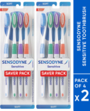 Sensodyne Toothbrush Sensitive tooth brush with soft rounded bristles Soft Toothbrush(Pack of 2)