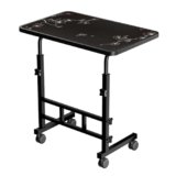 TEKCOOL Multi-Purpose Laptop Table, Study Table| Bed Table| Adjustable Height, Portable for Office, Work Form Home | DIY Table, Easy to Assemble, Engineered (Flower) Brushed, Engineered Wood